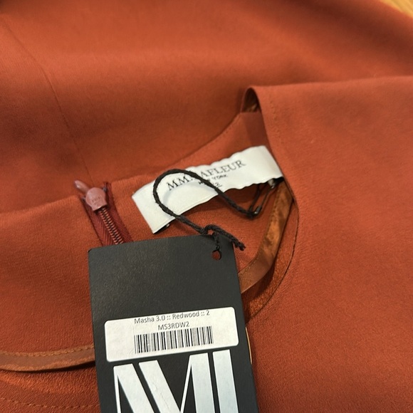 NWT MM LaFleur The Masha 3.0 sheath pocket midi Dress in Redwood Size 2 - Picture 4 of 6